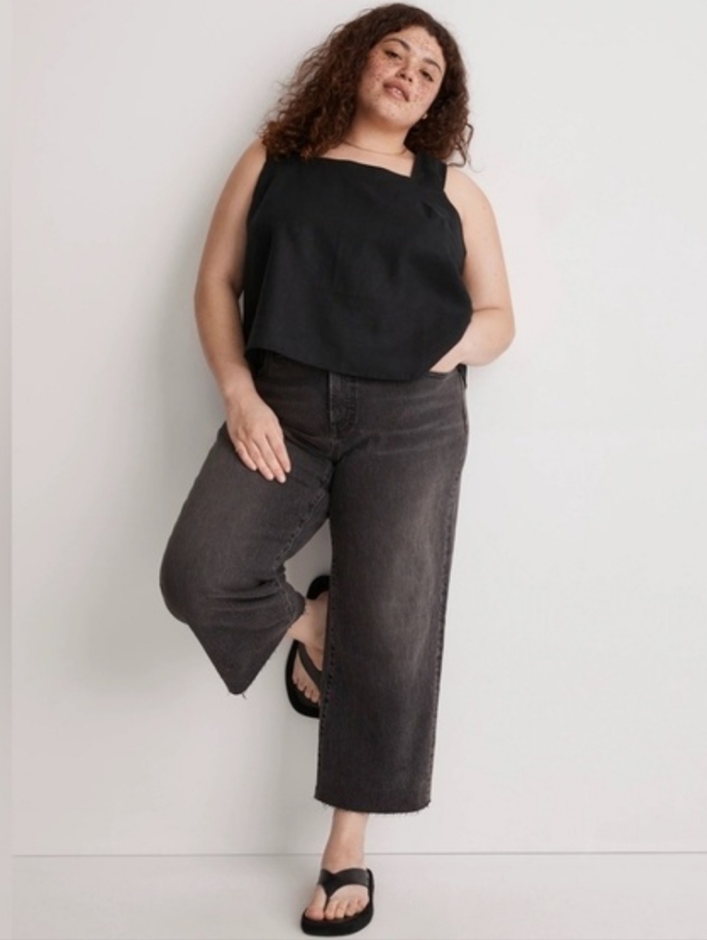 MADEWELL THE PERFECT VINTAGE WIDE LEG CROP JEANS